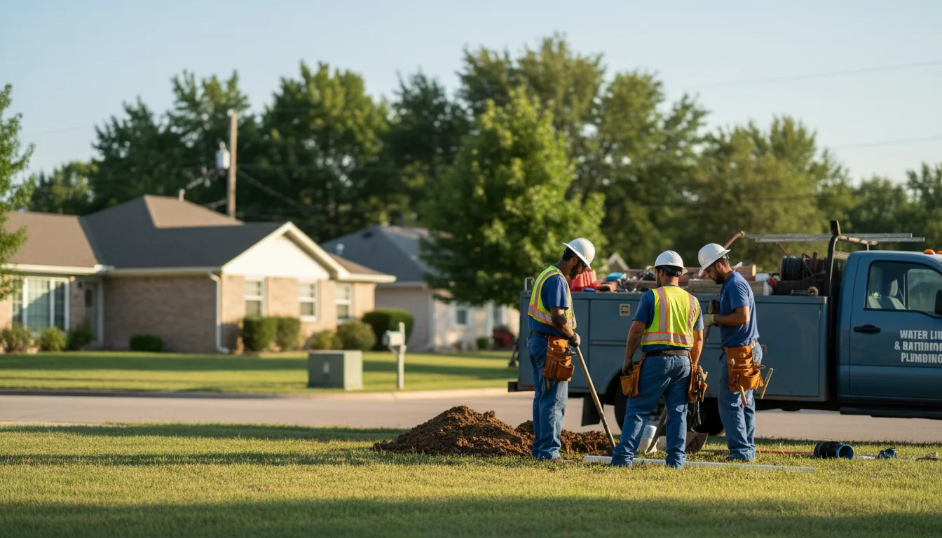 Residential water line and bathroom plumbing service in Covington, GA